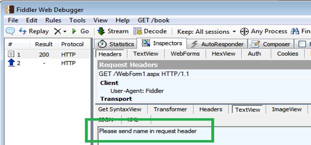 Header in HTTP Request